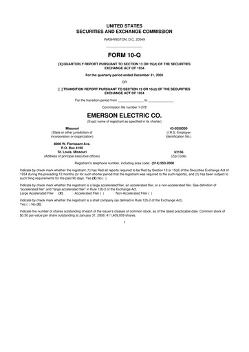 Thumbnail Emerson 10-Q Quarterly Report FY 