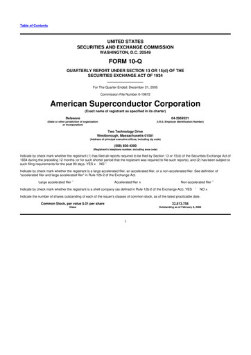 Thumbnail American Superconductor Corporation 10-Q Quarterly Report FY 