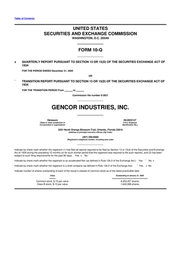 Thumbnail Gencor Industries
 10-Q Quarterly Report FY 