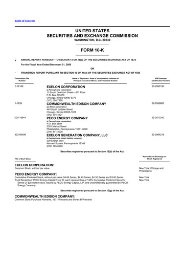 Thumbnail Exelon Corporation 10-K Annual Report 