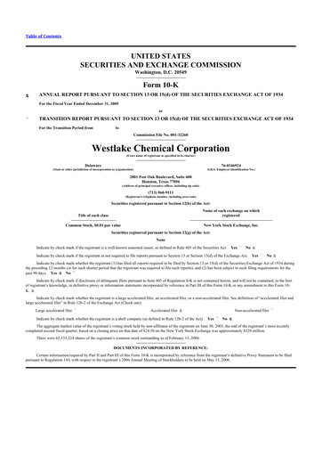 Thumbnail Westlake Corporation
 10-K Annual Report 
