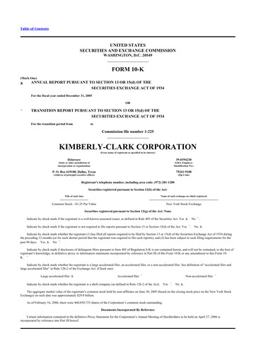 Thumbnail Kimberly-Clark 10-K Annual Report 