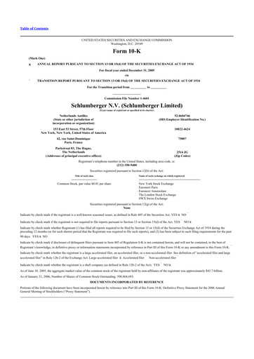 Thumbnail SLB (Schlumberger) 10-K Annual Report 