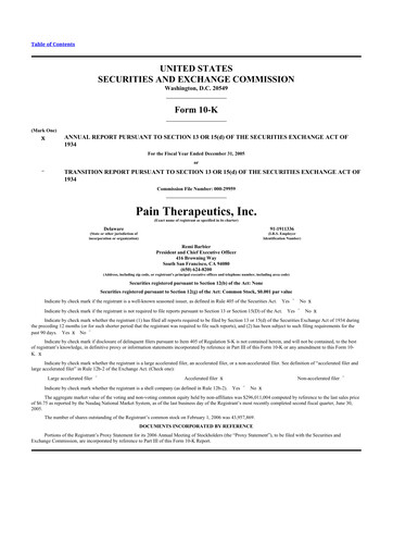Thumbnail Cassava Sciences
 10-K Annual Report 