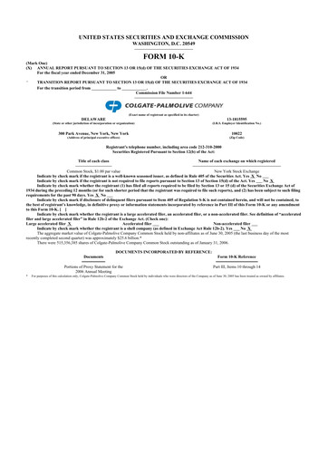 Thumbnail Colgate-Palmolive 10-K Annual Report 
