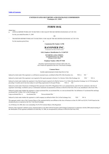 Thumbnail Rayonier 10-K Annual Report 