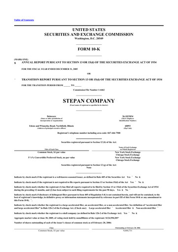 Thumbnail Stepan Company
 10-K Annual Report 