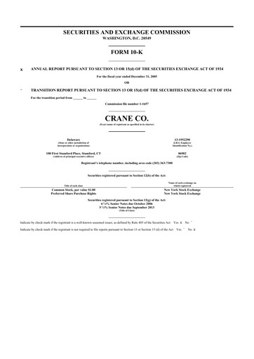 Vorschaubild Crane NXT 10-K Jahresbericht 