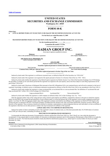 Thumbnail Radian Group
 10-K Annual Report 