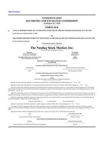 Thumbnail Nasdaq 10-K Annual Report 
