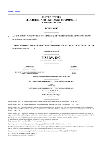 Thumbnail Fiserv 10-K Annual Report 