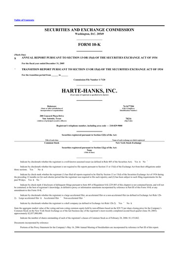 Thumbnail Harte Hanks 10-K Annual Report 