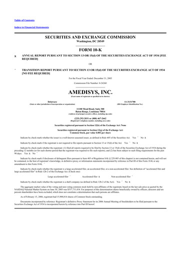 Thumbnail Amedisys 10-K Annual Report 