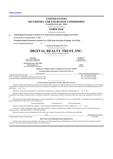 Thumbnail Digital Realty 10-K Annual Report 