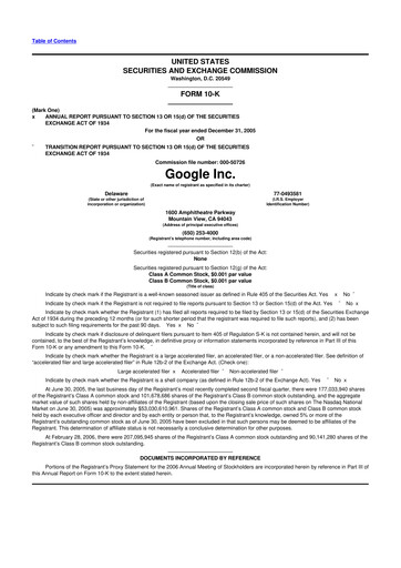 Thumbnail Alphabet (Google) 10-K Annual Report 