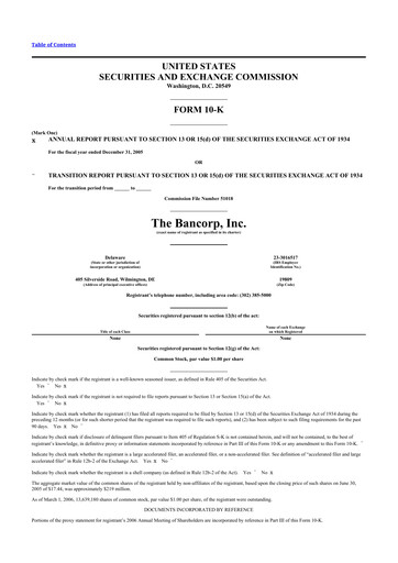 Thumbnail The Bancorp, Inc. 10-K Annual Report 