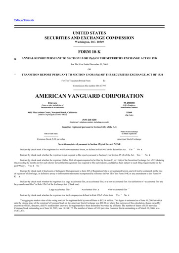 Thumbnail American Vanguard 10-K Annual Report 