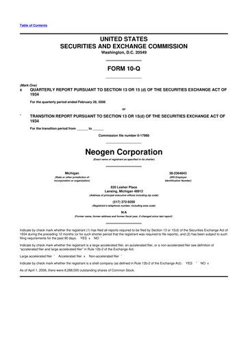 Thumbnail Neogen 10-Q Quarterly Report FY 