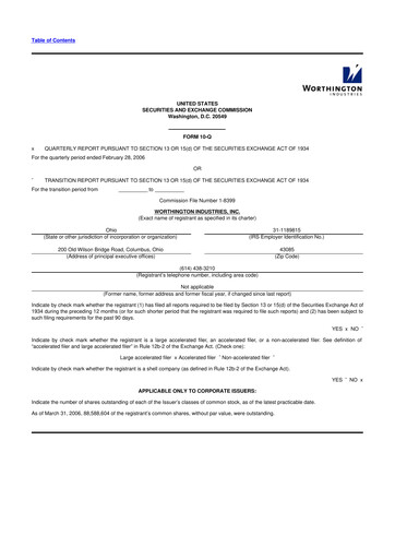 Miniature Worthington Enterprises 10-Q Rapport trimestriel  