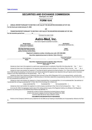 Thumbnail AstroNova, Inc. 10-K Annual Report 