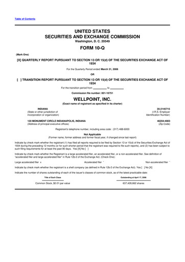 Vorschaubild Elevance Health 10-Q Quartalsbericht  