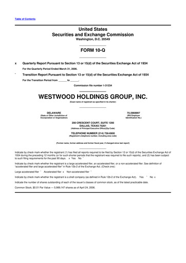 Vorschaubild Westwood Holdings Group 10-Q Quartalsbericht  