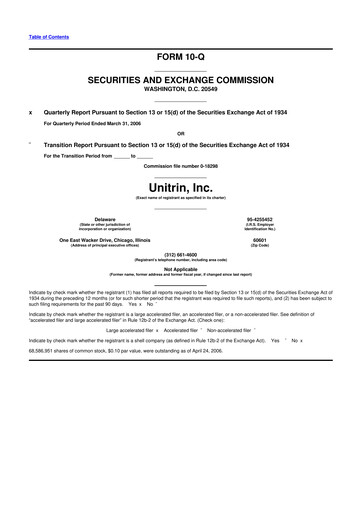 Thumbnail Kemper 10-Q Quarterly Report FY 