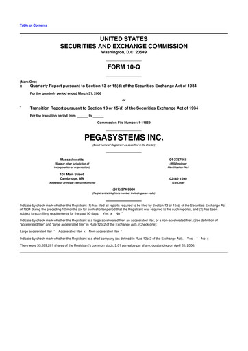 Thumbnail Pegasystems 10-Q Quarterly Report FY 