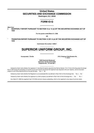 Thumbnail Superior Group of Companies 10-Q Quarterly Report FY 