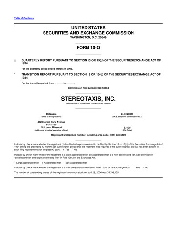 Thumbnail Stereotaxis 10-Q Quarterly Report FY 