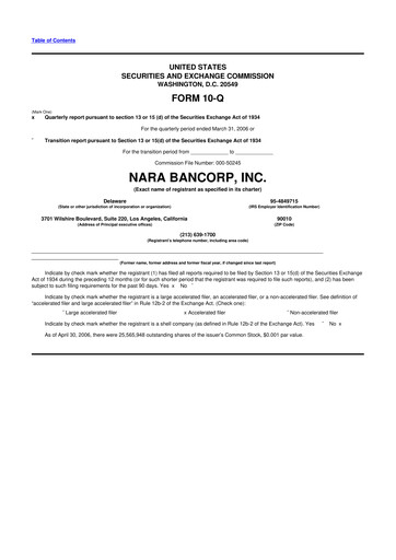 Thumbnail Hope Bancorp 10-Q Quarterly Report FY 