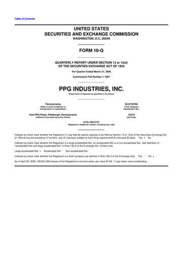 Thumbnail PPG Industries
 10-Q Quarterly Report FY 