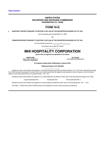 Miniature Sotherly Hotels 10-Q Rapport trimestriel  