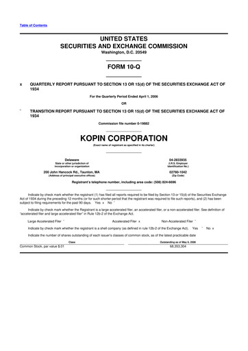 Thumbnail Kopin Corporation
 10-Q Quarterly Report FY 
