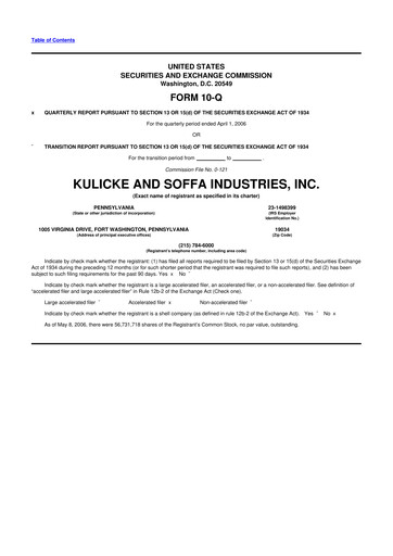 Thumbnail Kulicke and Soffa Industries 10-Q Quarterly Report FY 