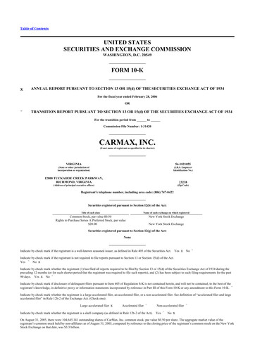 Thumbnail CarMax
 10-K Annual Report 