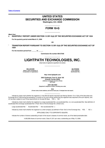 Thumbnail LightPath Technologies 10-Q Quarterly Report FY 