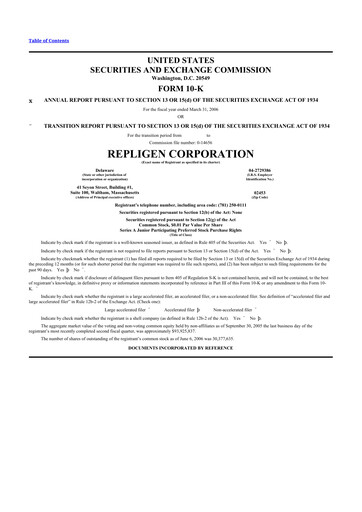 Thumbnail Repligen
 10-K Annual Report 