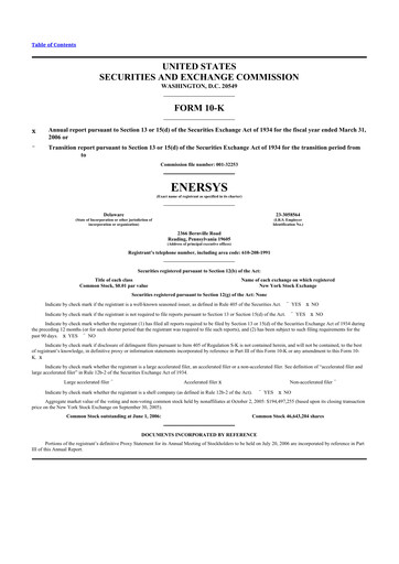 Thumbnail EnerSys 10-K Annual Report 