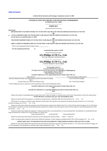 Thumbnail LG Display 20-F Annual Report 