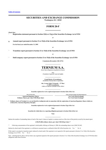 Thumbnail Ternium
 20-F Annual Report 