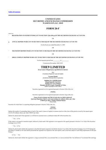 Thumbnail The9 20-F Annual Report 