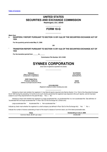 Thumbnail TD Synnex 10-Q Quarterly Report FY 