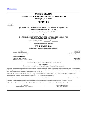 Vorschaubild Elevance Health 10-Q Quartalsbericht  