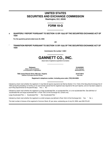 Thumbnail Tegna 10-Q Quarterly Report FY 