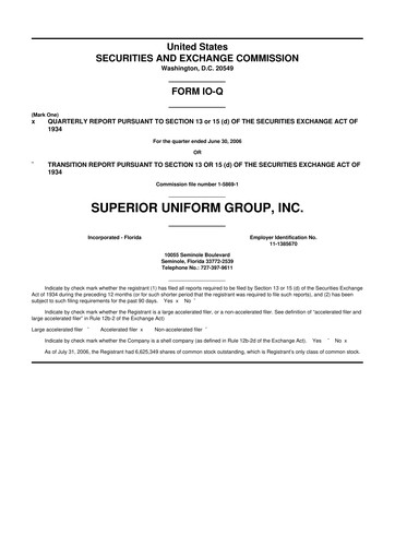 Thumbnail Superior Group of Companies 10-Q Quarterly Report FY 