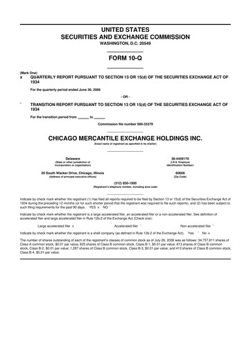 Thumbnail CME Group 10-Q Quarterly Report FY 