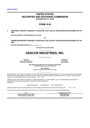 Thumbnail Gencor Industries
 10-Q Quarterly Report FY 