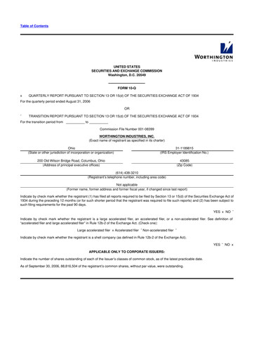 Miniature Worthington Enterprises 10-Q Rapport trimestriel  