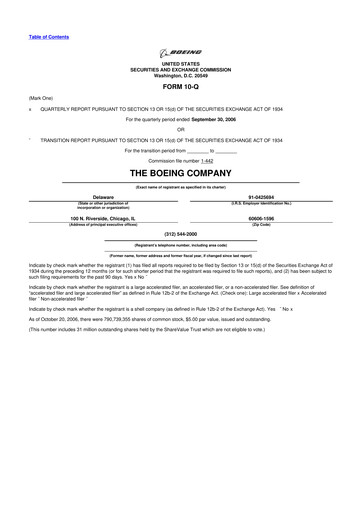 Thumbnail Boeing 10-Q Quarterly Report FY 